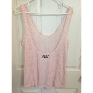 VS PINK blush pink top with low cut out back